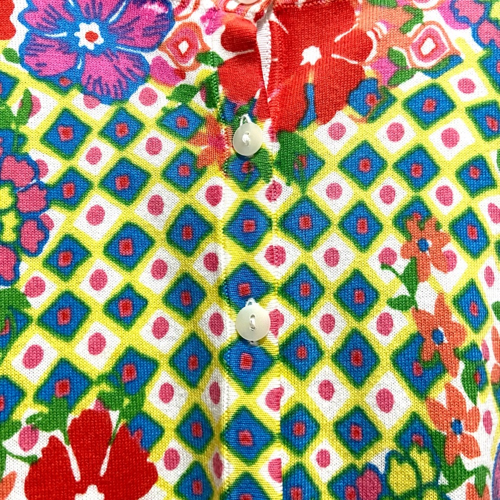 Talbots Multi-Color Floral Button Front Cardigan - image 7